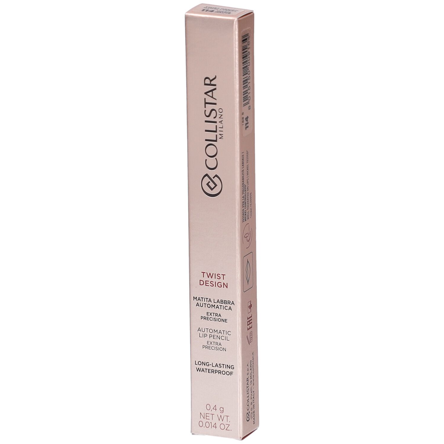 Collistar Twist Design Lip Pencil 114 Warm Mauve 0,4g 0,4 g Make up