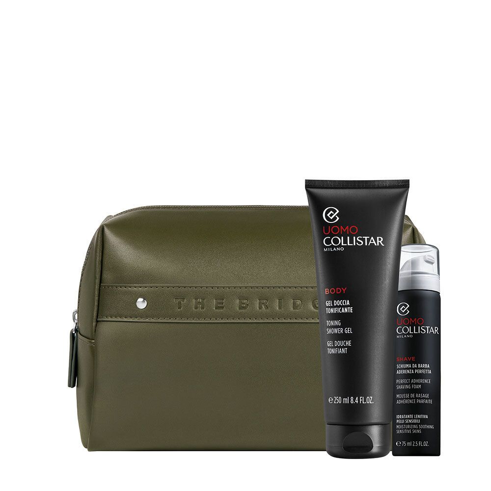Collistar Xmas 25 Toning Shower Gel 250ml + Perfect Adherence Shaving Foam 75ml Pouch 32 1 St Set