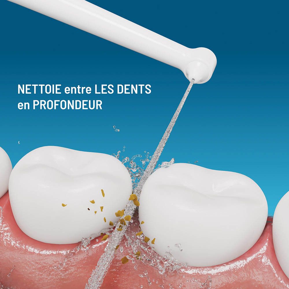 Haepi Brosse à dents Julia avec jet interdentaire et tête de détartrage