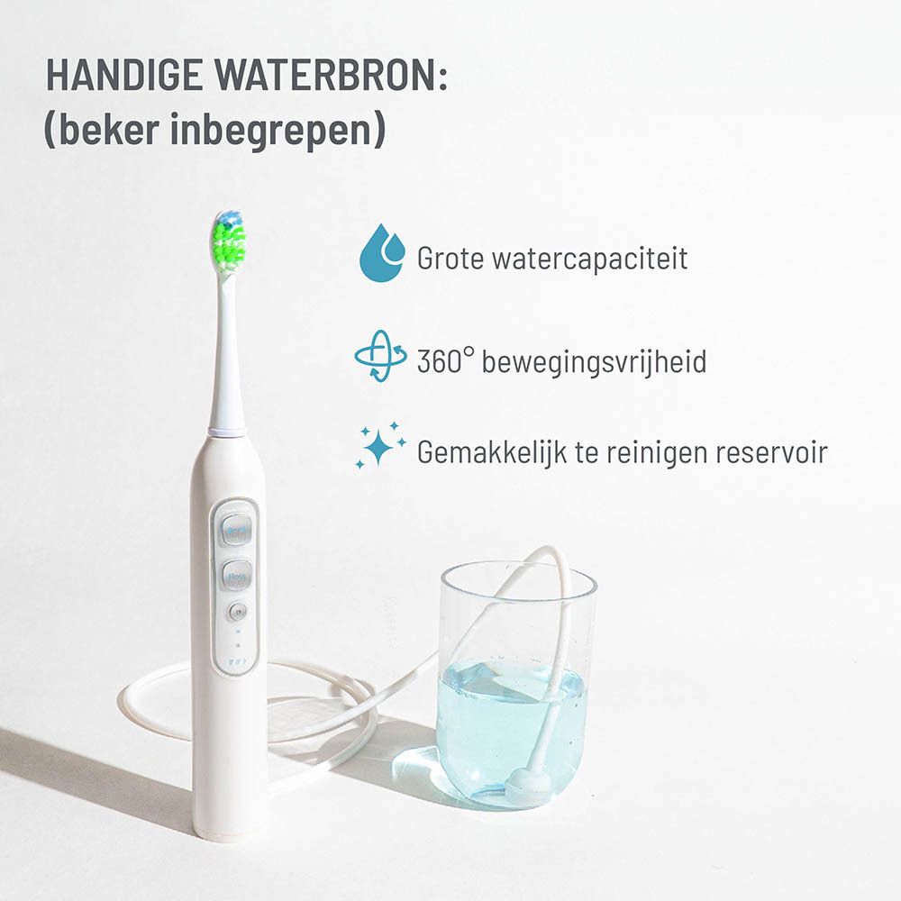 Haepi Julia Tandenborstel met interdentale waterstraal en ontkalkende opzetkop