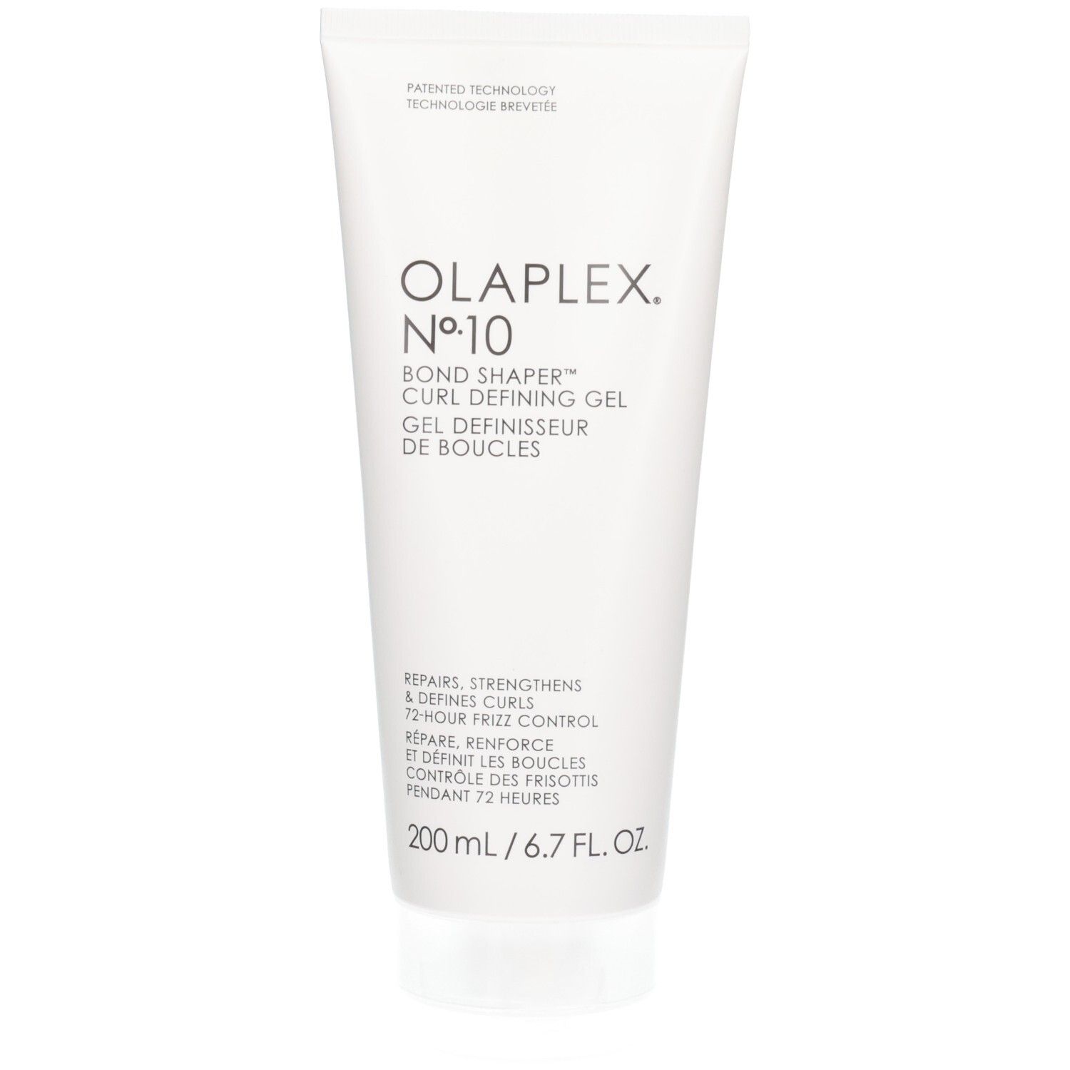 Weiße Tube mit Olaplex Nº10 Locken-Definierendem Gel. Repariert, stärkt und definiert Locken. 200 ml.