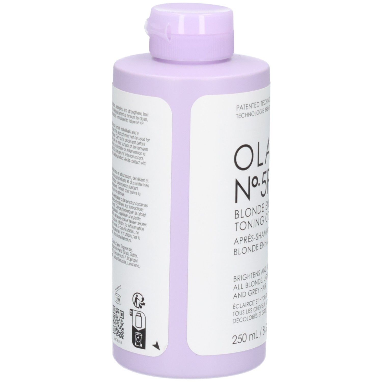Bouteille violette de Shampooing Blond Toning Olaplex No. 5, 250 ml.