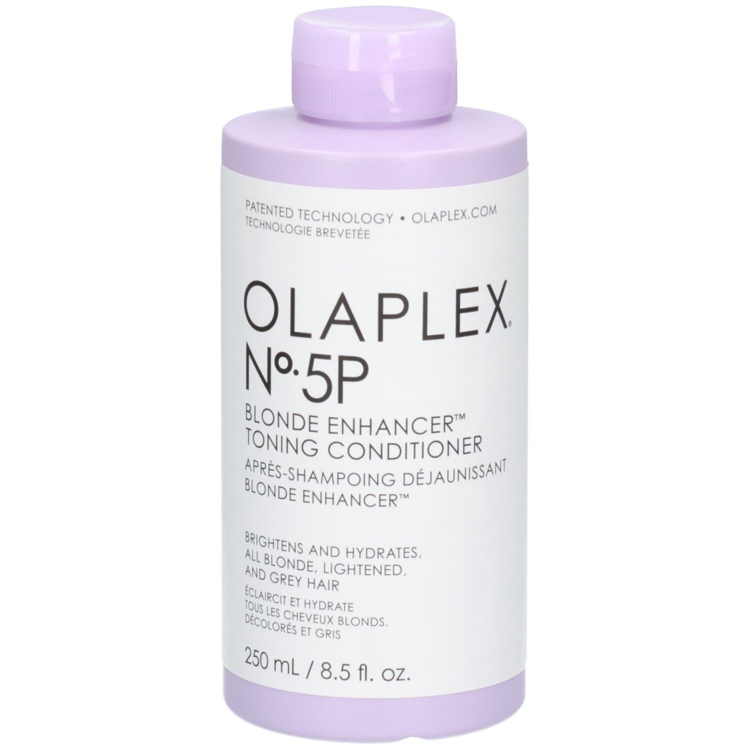 Bouteille de revitalisant tonifiant Olaplex No. 5P Blonde Enhancer, 250 ml.
