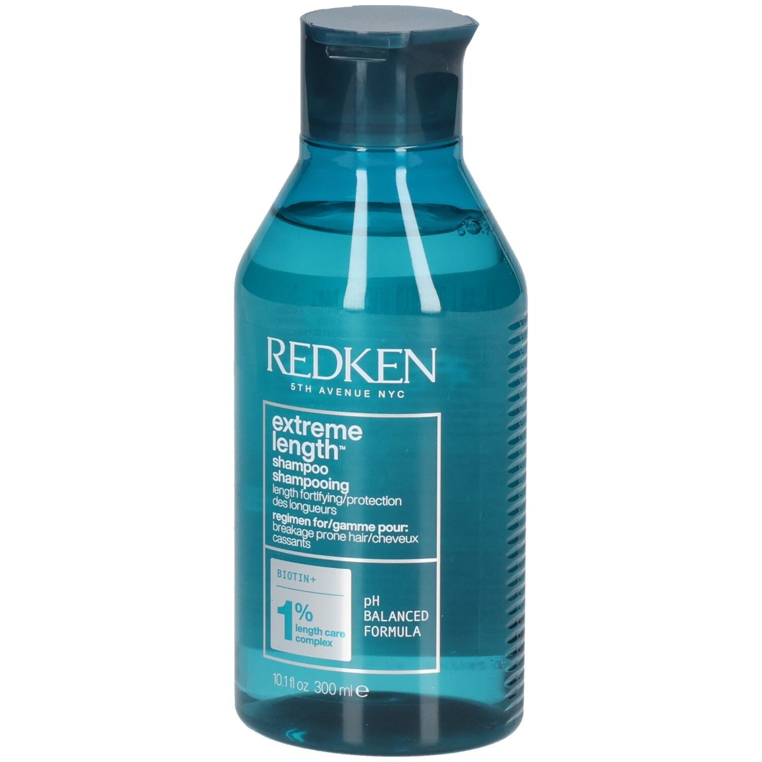 Redken Extreme Length Shampoo Flasche, 300ml, mit Biotin und pH-ausgeglichener Formel.