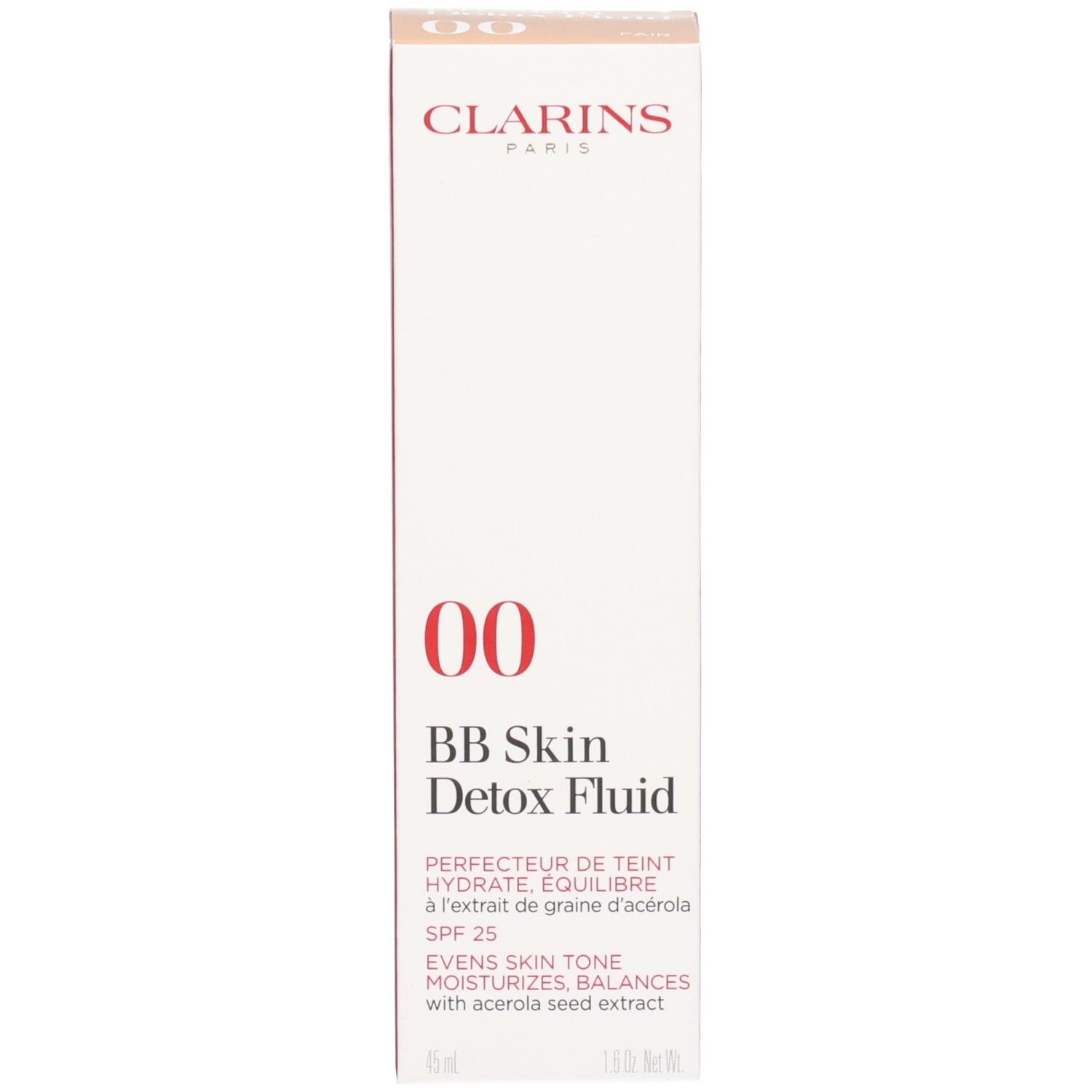 Clarins BB Skin Detox Fluid 00: Perfektionierer, hydriert, gleicht aus, SPF 25.