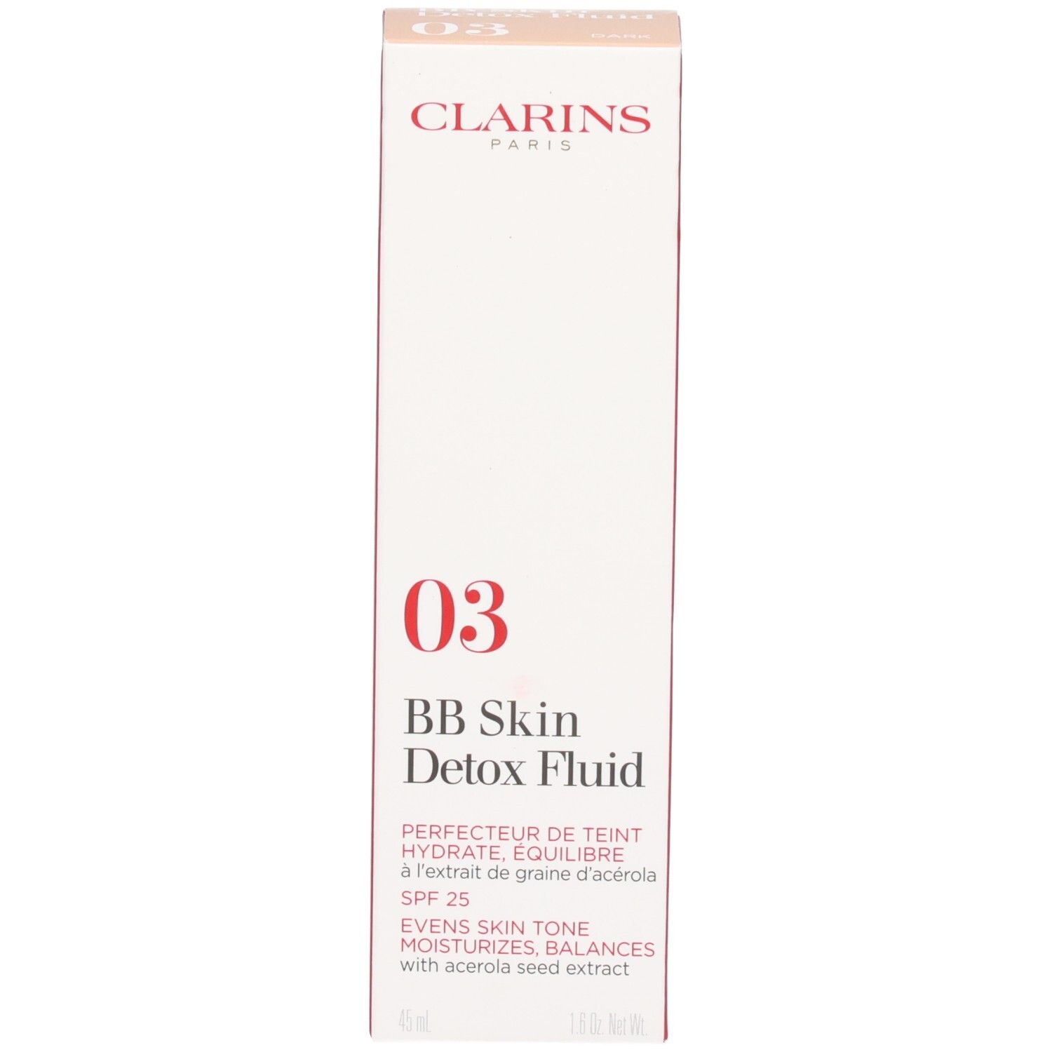 Clarins BB Skin Detox Fluid SPF25 03 Dark Karton.