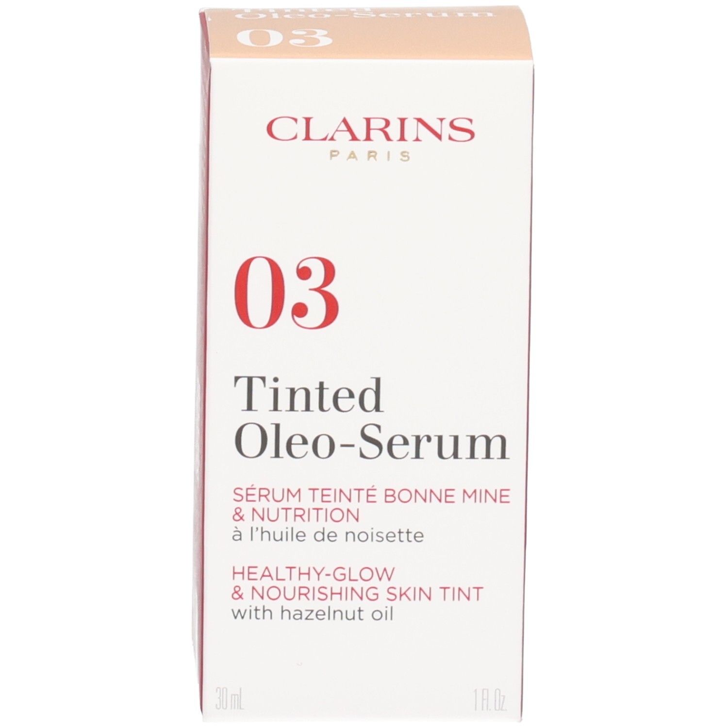 Clarins Tinted Oleo-Serum Umverpackung, Farbe 03, 30ml.
