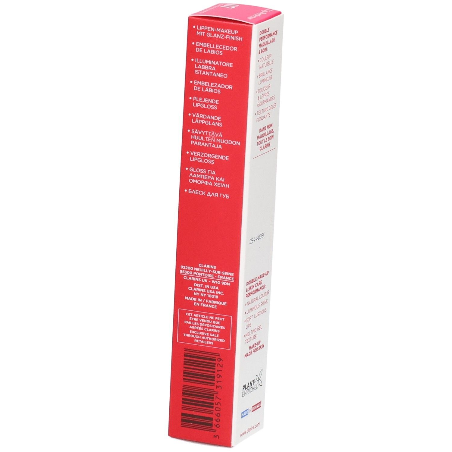 Verpackung eines Lippen-Make-ups mit Glanz-Finish.