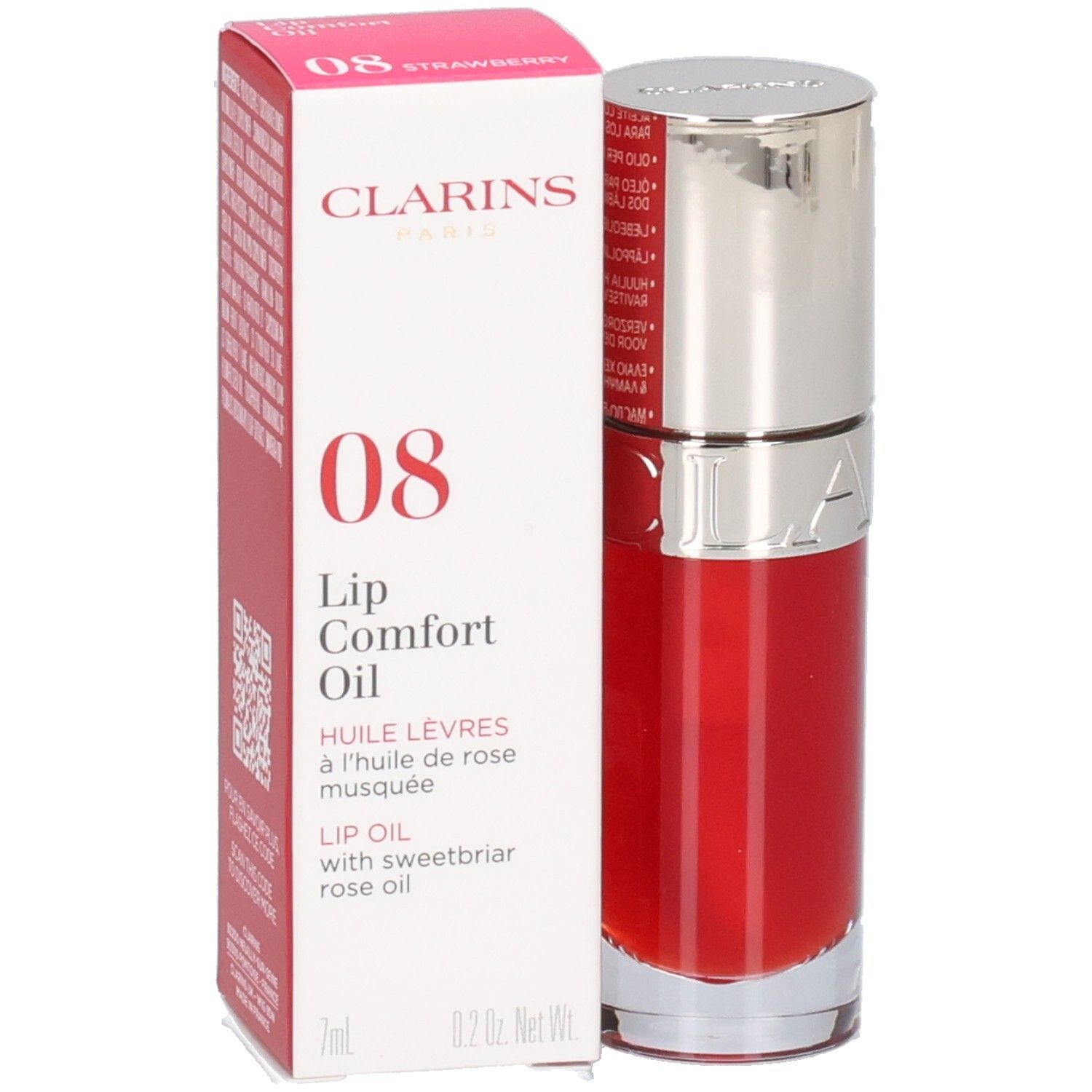 Clarins Lip Comfort Oil 08 Aardbei Lippenolie 7 Make-up