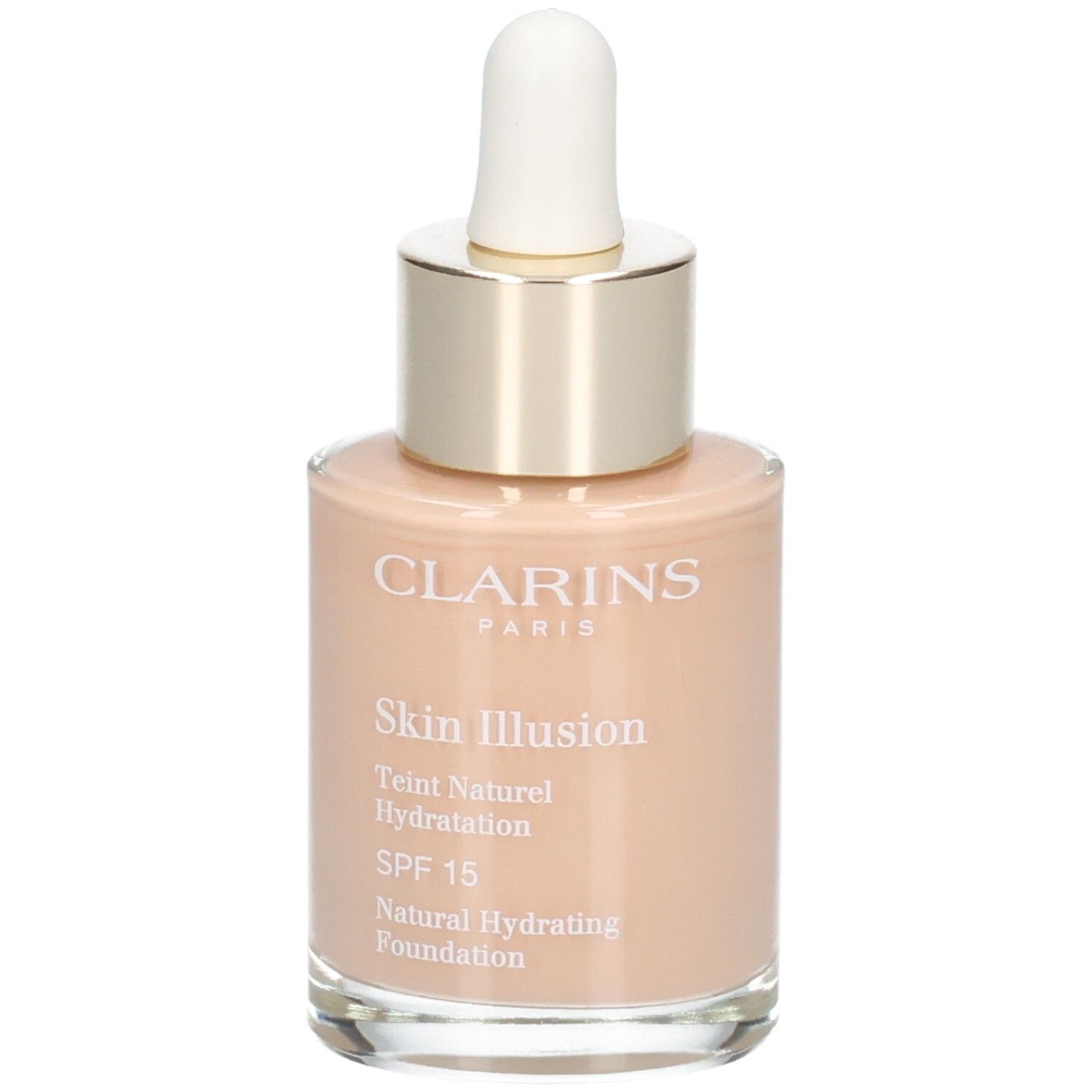 Clarins Skin Illusion Foundation, 107 Beige, mit Pipette.