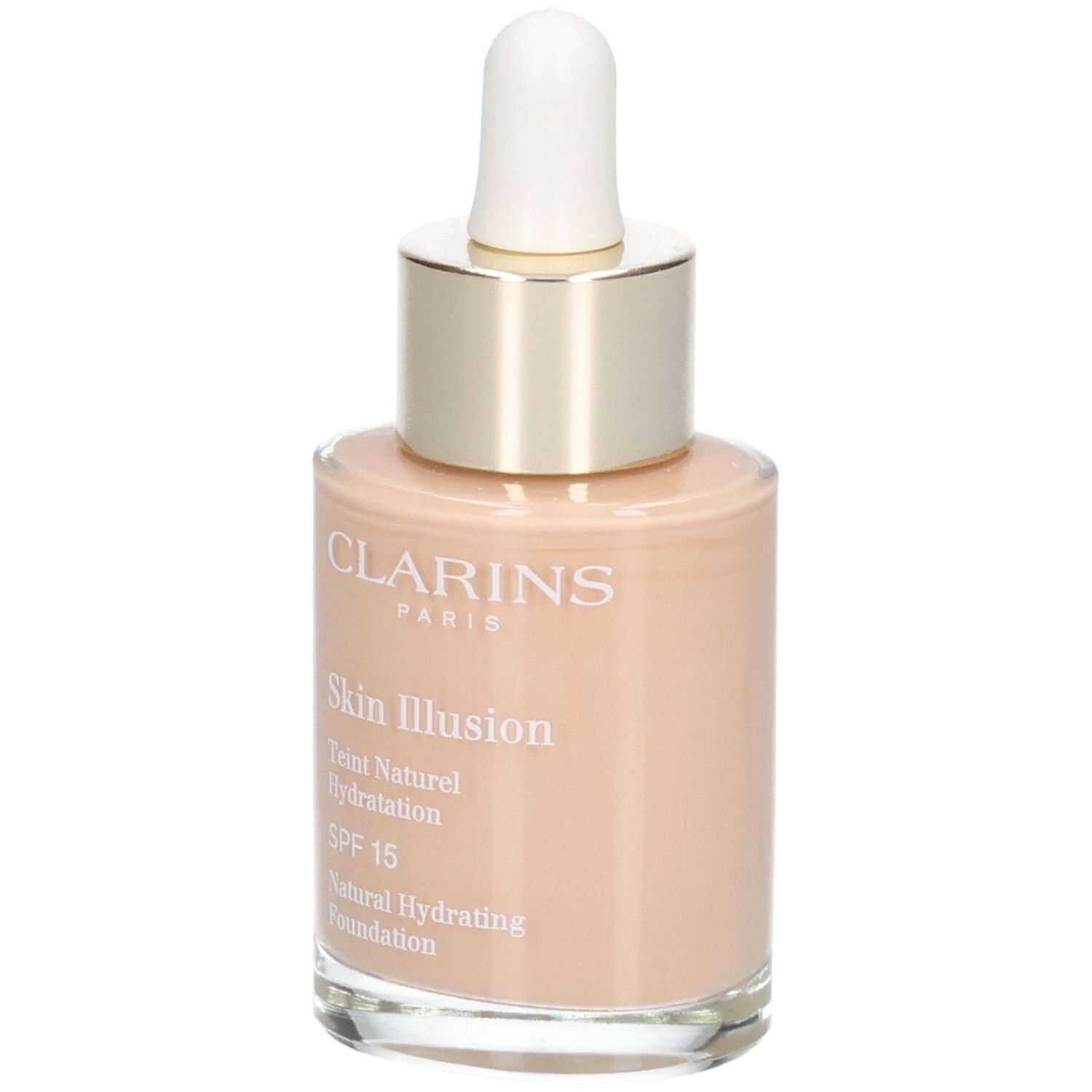 Clarins Skin Illusion Foundation, 107 Beige, mit Pipette.