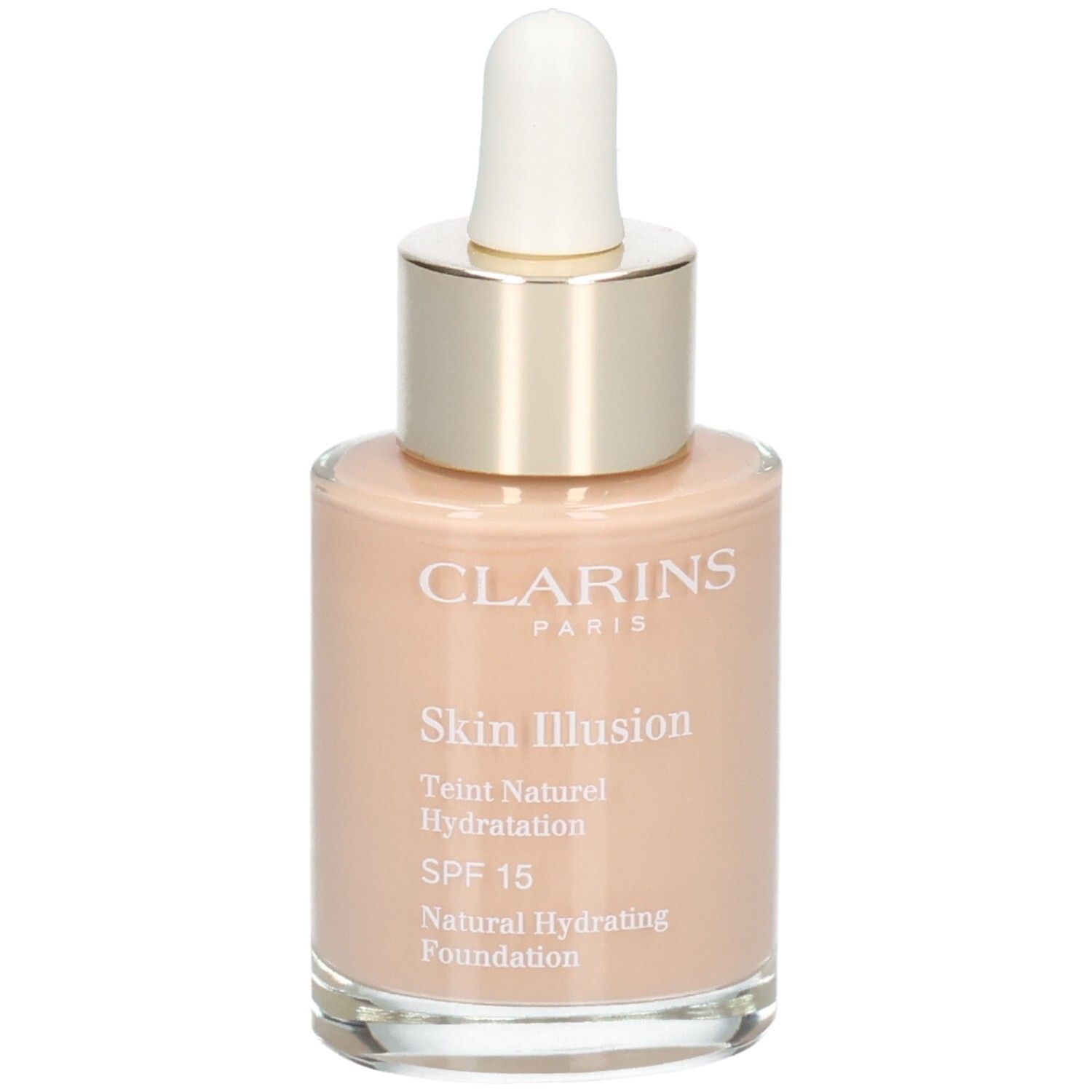 Clarins Skin Illusion Foundation, 107 Beige, mit Pipette.