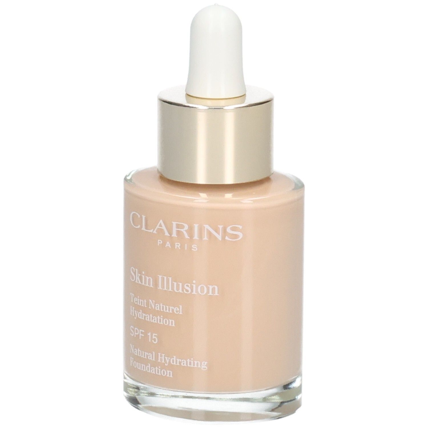 Clarins Skin Illusion Foundation mit Pipette, SPF 15, helle Farbe.