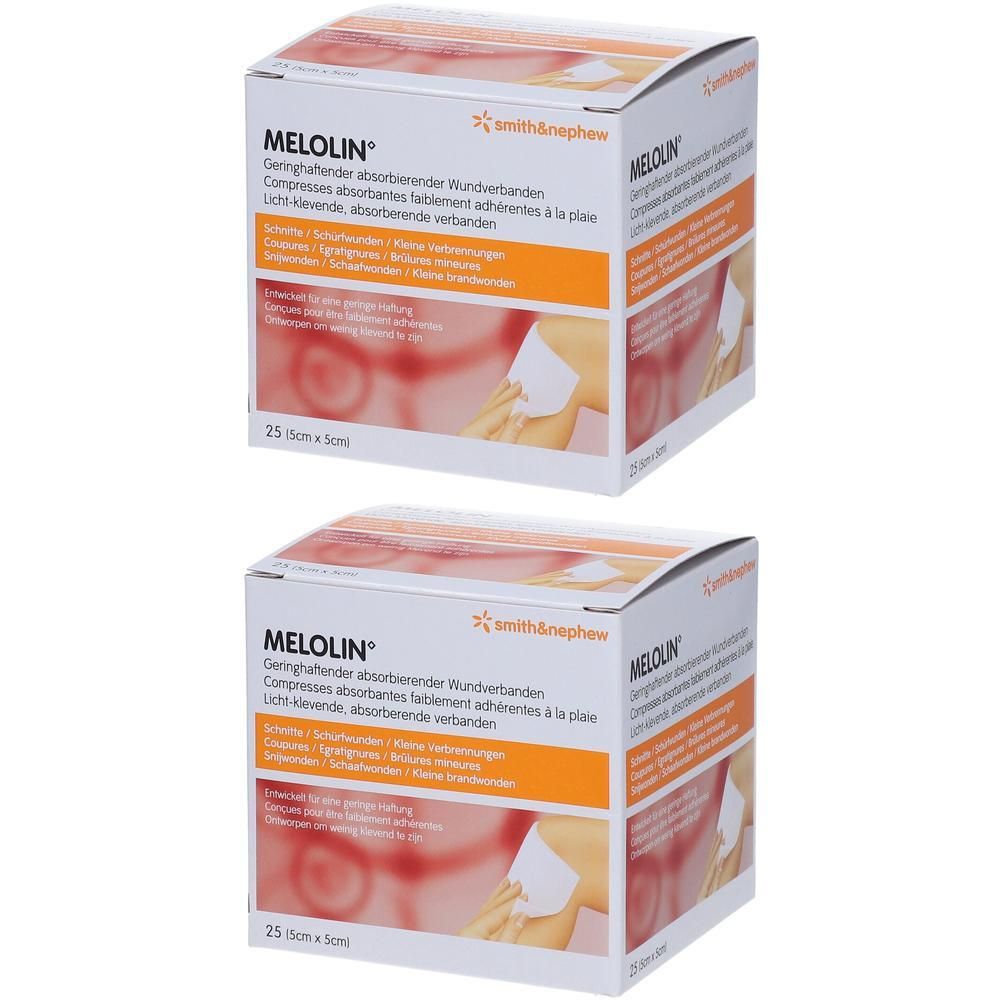Melolin Steriele Absorberende Verbanden Licht Klevend 5 x 5 cm 66030260