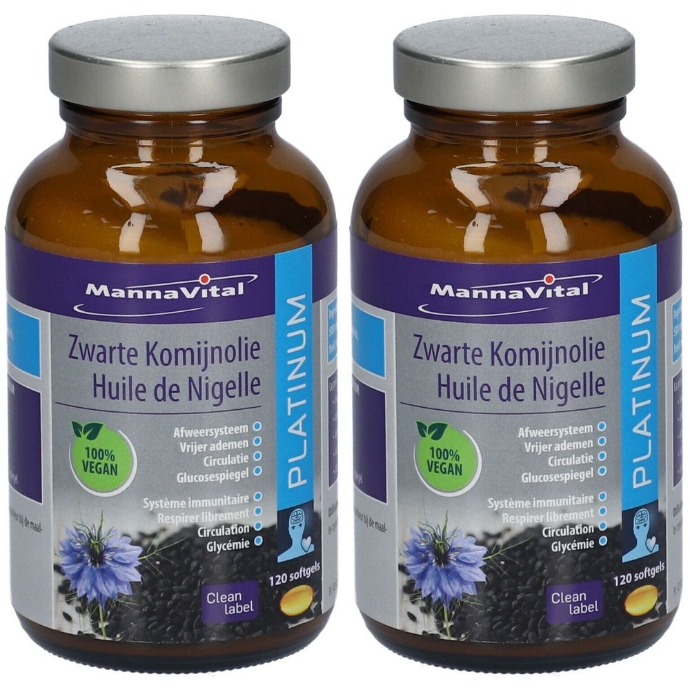 MANNAVITAL Huile de Nigelle Platinum vegan