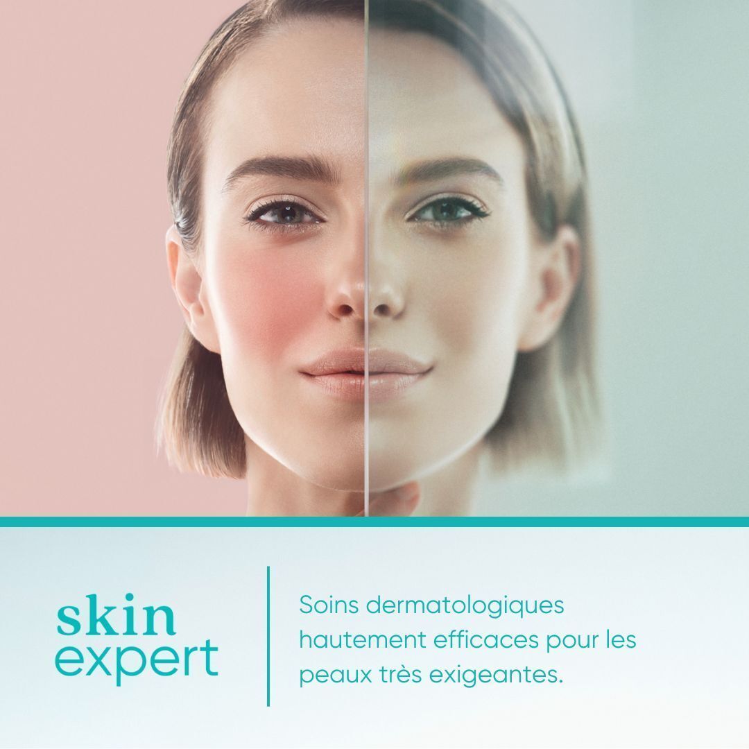 Skin Expert Carbamide Forte 18% Urée crème pour les pieds dans un emballage blanc. Zone turquoise avec informations.