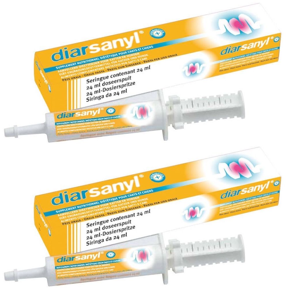 Twee spuiten Diarsanyl voor honden en katten, 24ml.