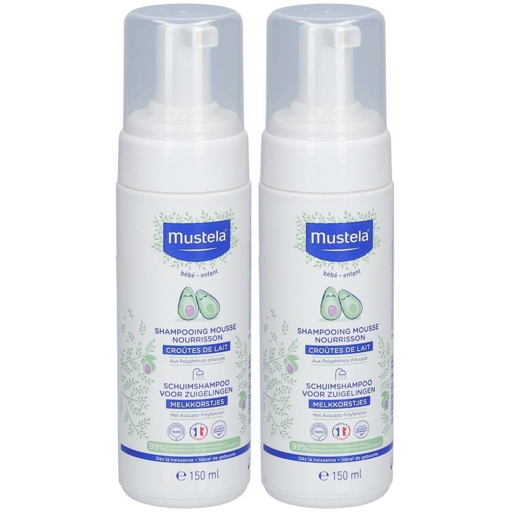 Mustela Baby Schuimshampoo voor Zuigelingen x2 2x150 ml Shampoo