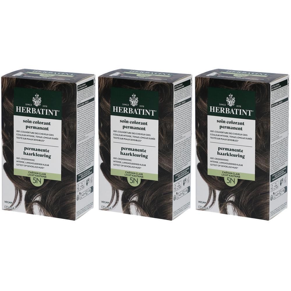 Herbatint Pflege Permanente Coloration 5N Hellkastanie