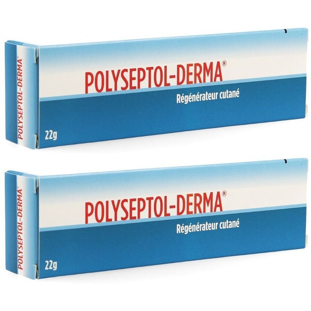 Deux boîtes de Polyseptol-Derma Régénérateur Cutané, 22g.