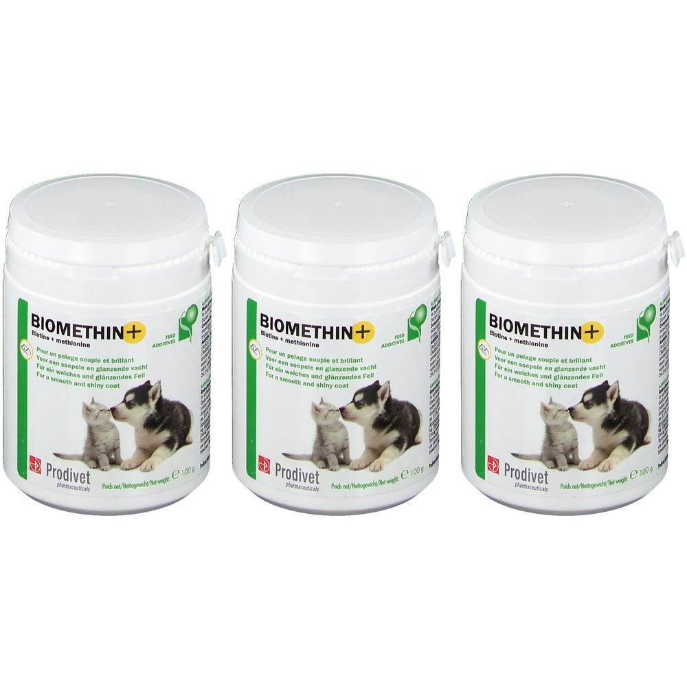 Biomethin Plus Hond en Kat x3 3x100 g Pulver