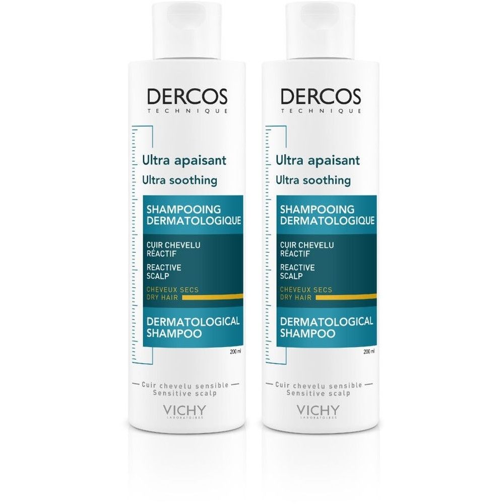 Vichy Dercos Ultra Soothing Dermatological Shampoo Dry Hair