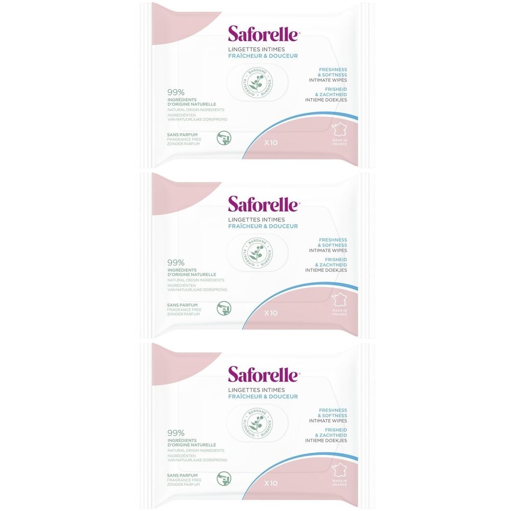 Saforelle®  Lingettes Intimes Fraîcheur & Douceur