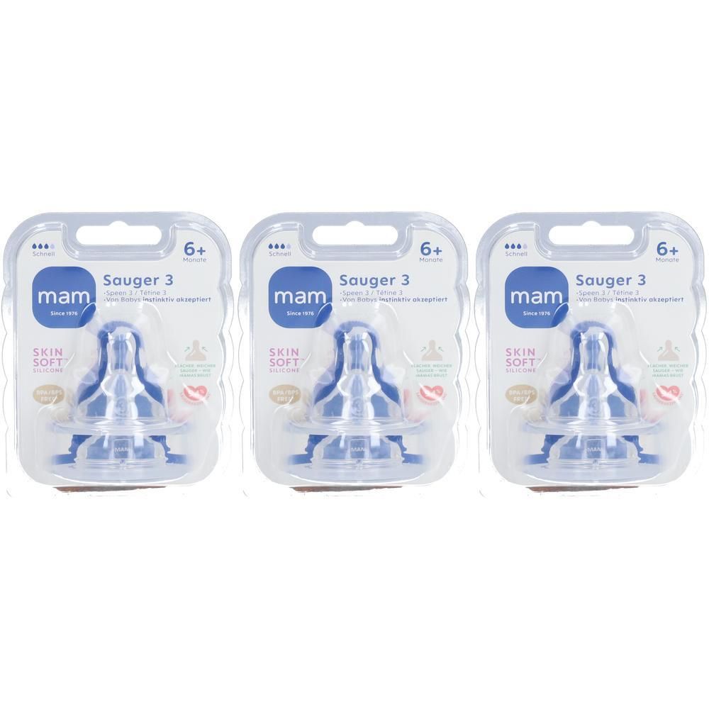 MAM Speen Maat 3 - 6m+ x3 3x2 St Sauger
