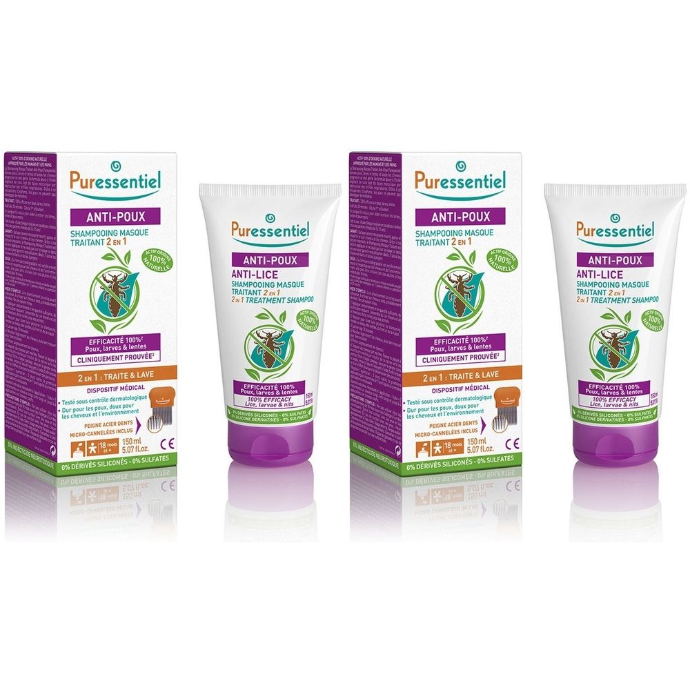 Puressentiel Anti-Luizen Verzorgende Shampoo 2 in 1 met Kam