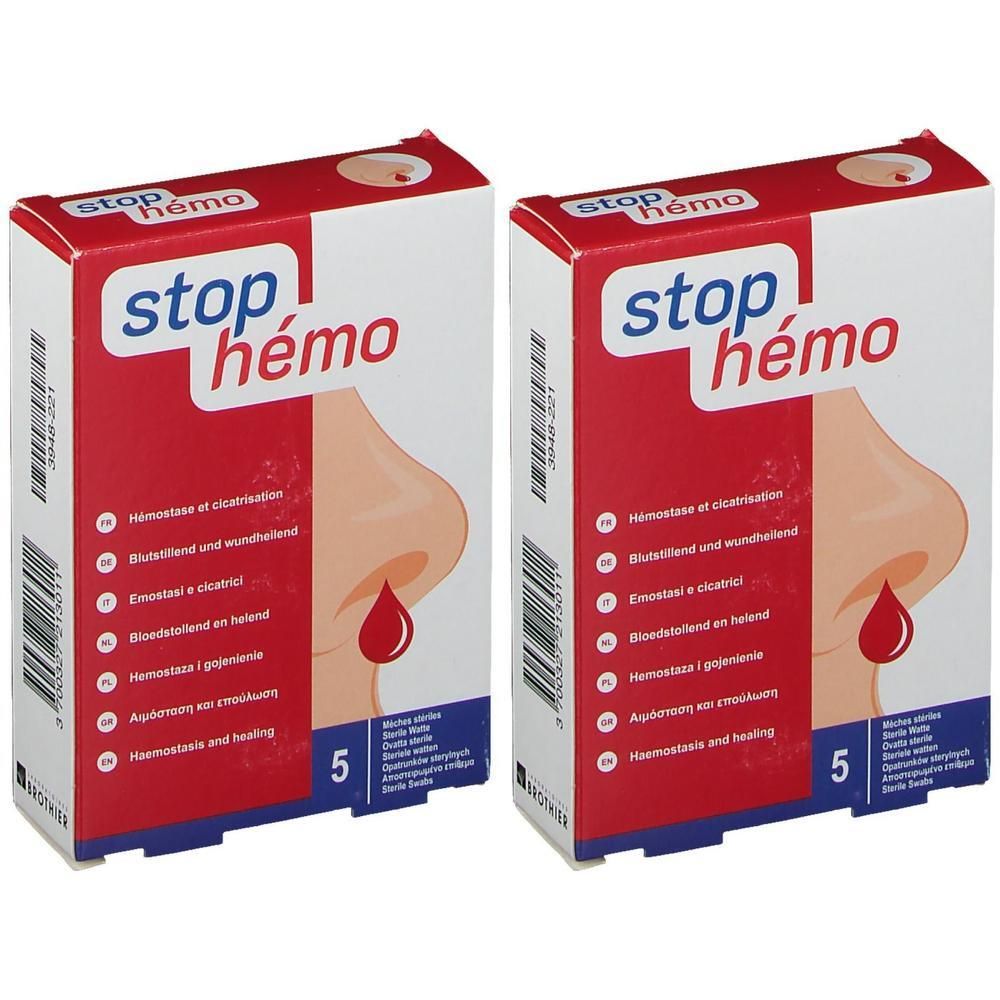 Stop Hémo Steriele Watten 5x4cm