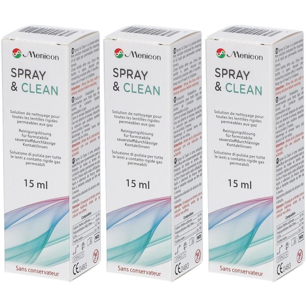 Menicare Spray & Clean x3 3x15 ml