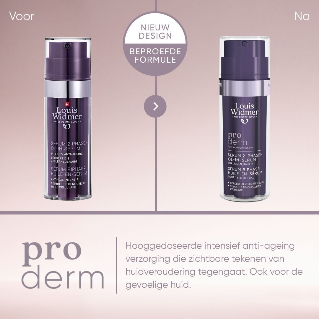 Verpakking van het Louis Widmer ProDerm Anti-Aging serum.