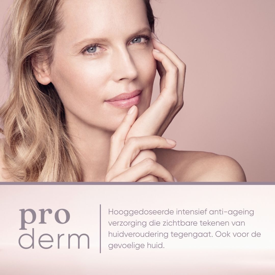 Voor/na vergelijking met Louis Widmer ProDerm Anti-Aging serum.