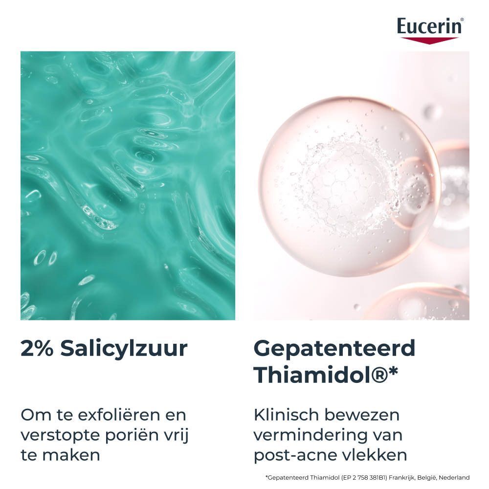 Eucerin Dermopure: Salicylzuur en Thiamidol.