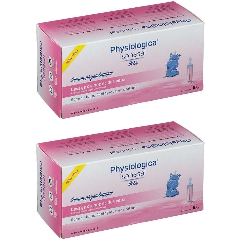 PHYSIOLOGICA ISONASAL Sérum Physiologique 24 x 10 ml