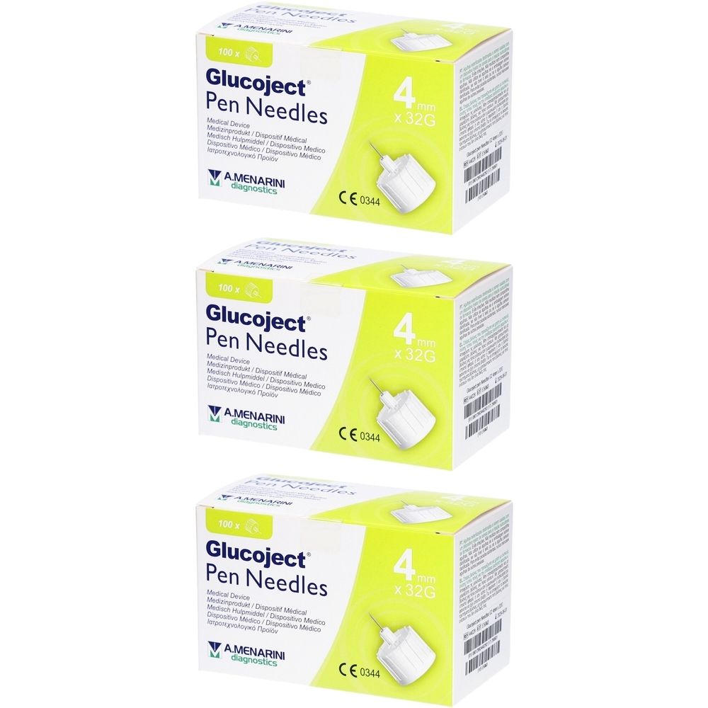 Glucoject® Aiguilles pour stylos 4 mm x 32G