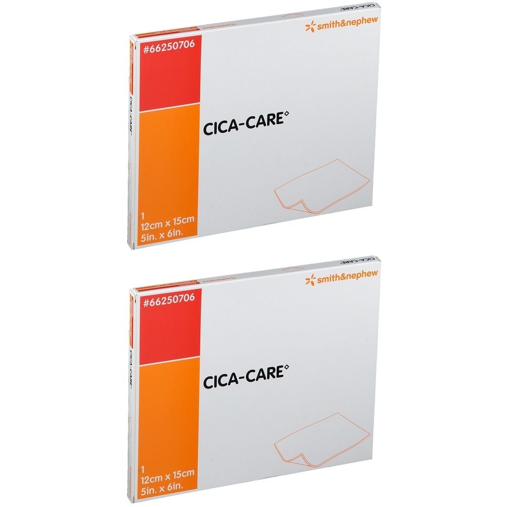 Deux paquets de pansements pour cicatrices Cica-Care de Smith & Nephew.