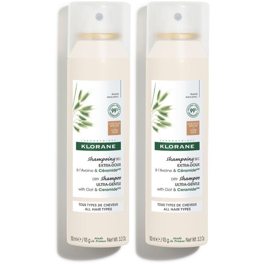 Klorane Avoine & Céramide LIKE Shampooing sec Extra-doux | Tous types de cheveux bruns