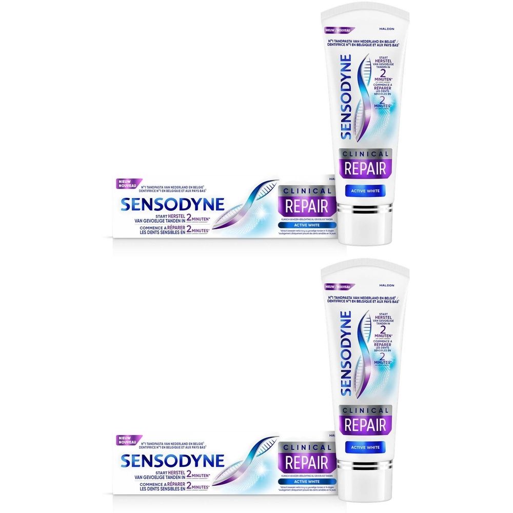 Sensodyne Clinical Repair Active White dentifrice pour les dents sensibles