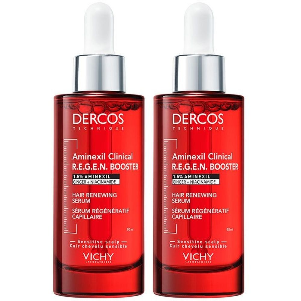 Vichy Dercos Aminexil Clinical R.E.G.E.N. Booster Sérum Régénératif Capillaire | Avec Aminexil, Gingembre et Niacinamide