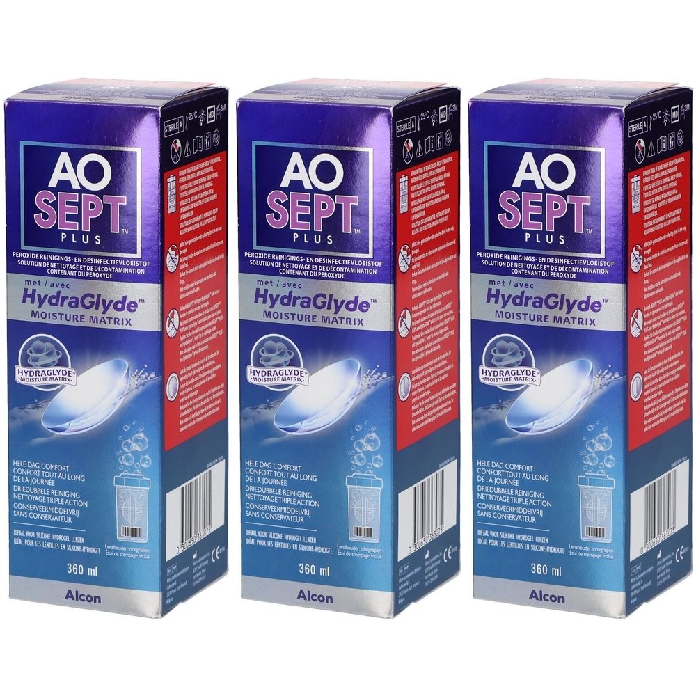 AOSEPT Plus Avec Hydraglyde + 1 Etui à Lentilles