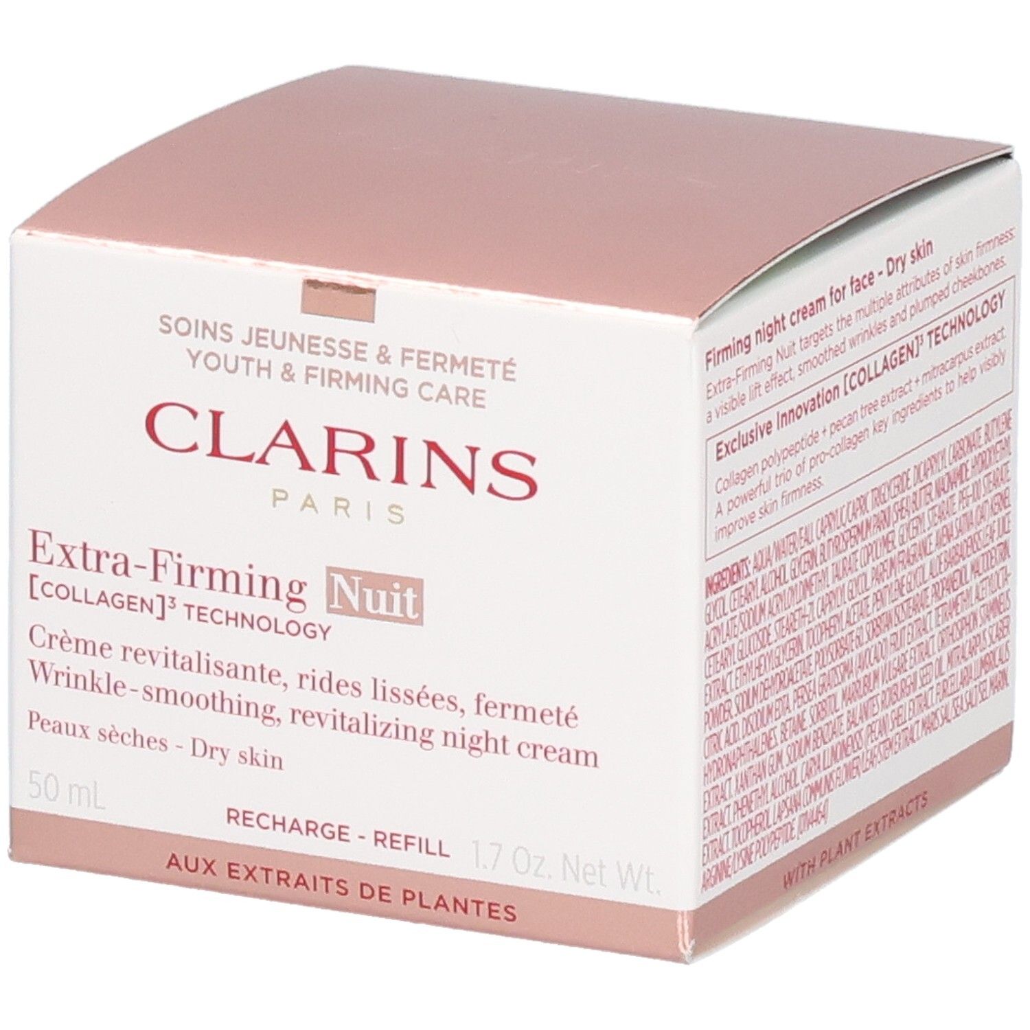 Clarins Extra-Firming Nachtcrème Navulling voor de droge huid 50 Crème