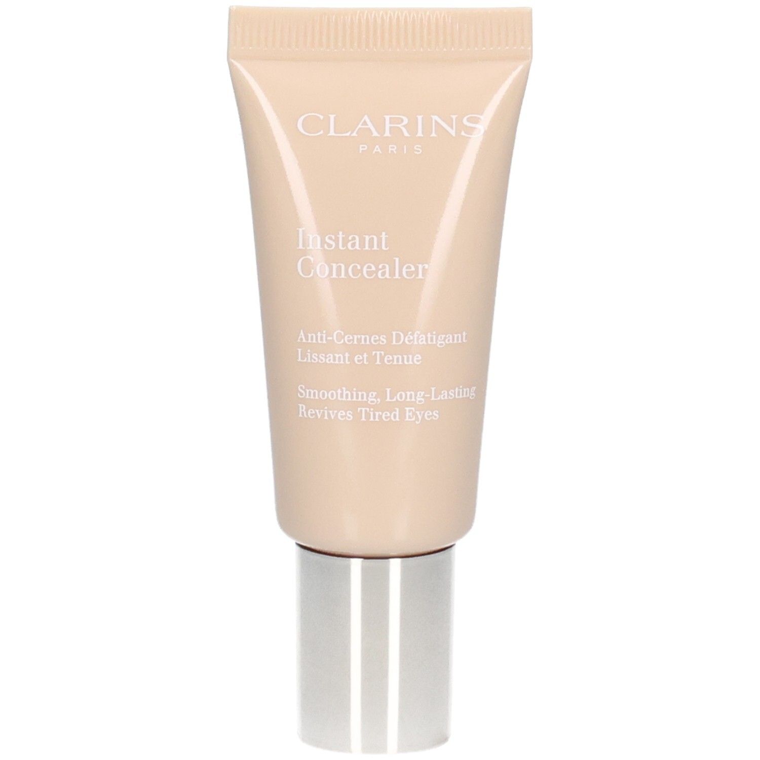 Clarins Instant Concealer 01, 15ml Tube mit silbernem Verschluss.