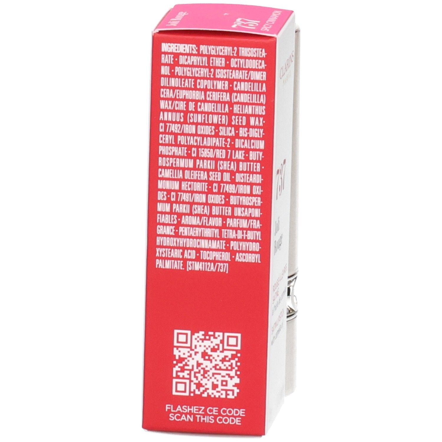Verpackung mit Inhaltsstoffliste und QR-Code.