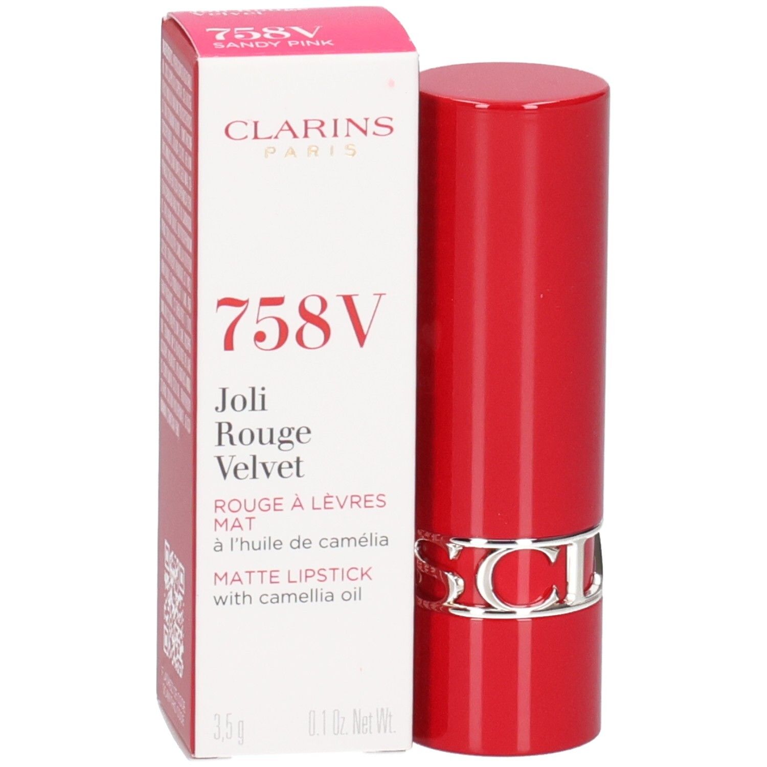 Clarins Joli Rouge Velvet 758 V Matte lipstick 3,5 Stiften