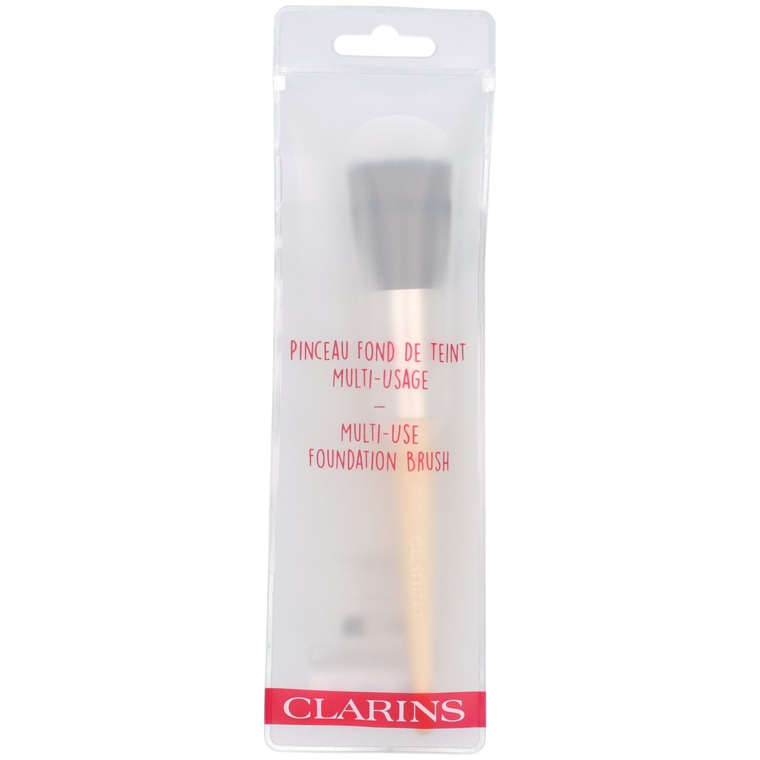 Clarins Pinceau Fond de Teint Multi-usage in transparenter Verpackung.