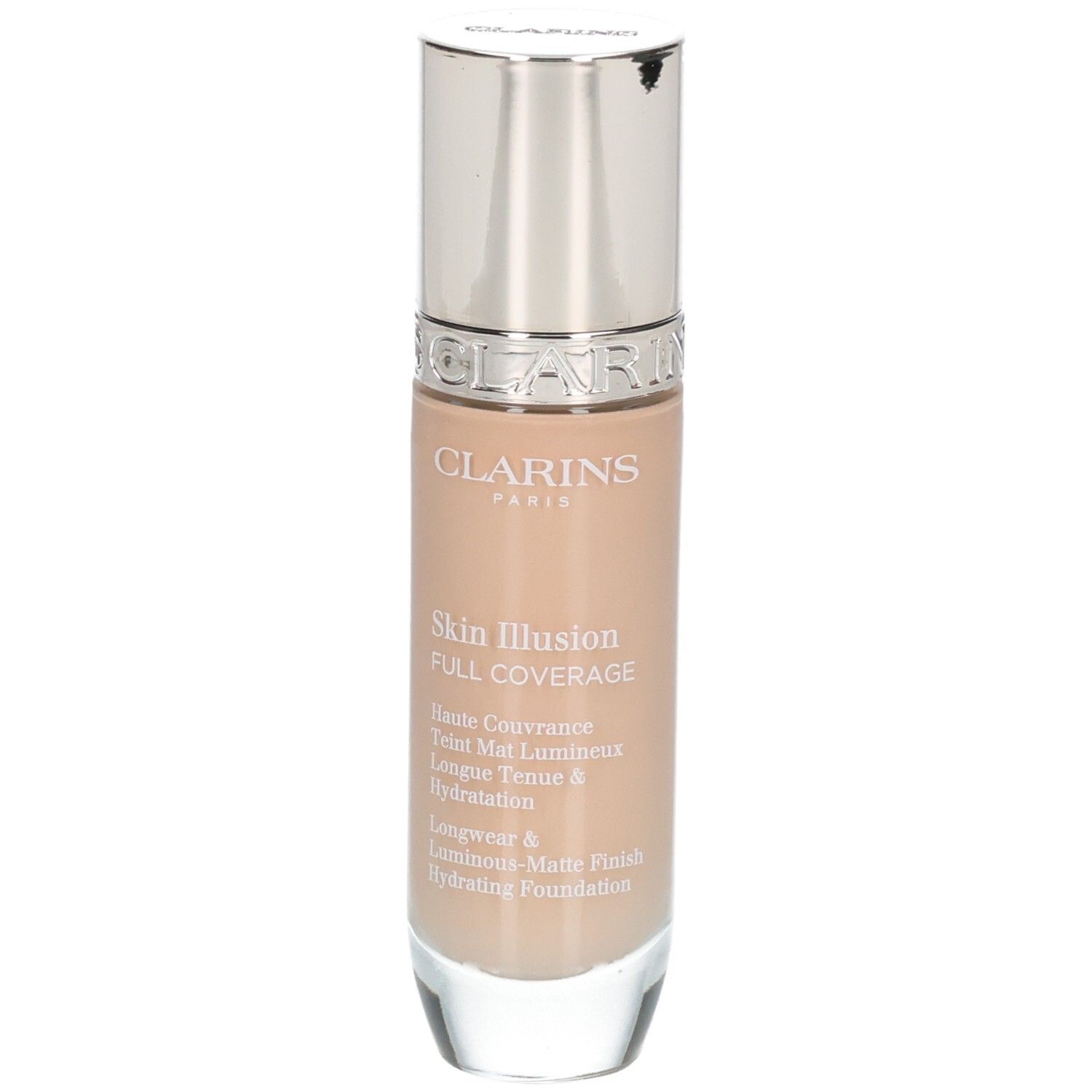 Clarins Skin Illusion Full Coverage Foundation in Flasche, Farbton 107C.
