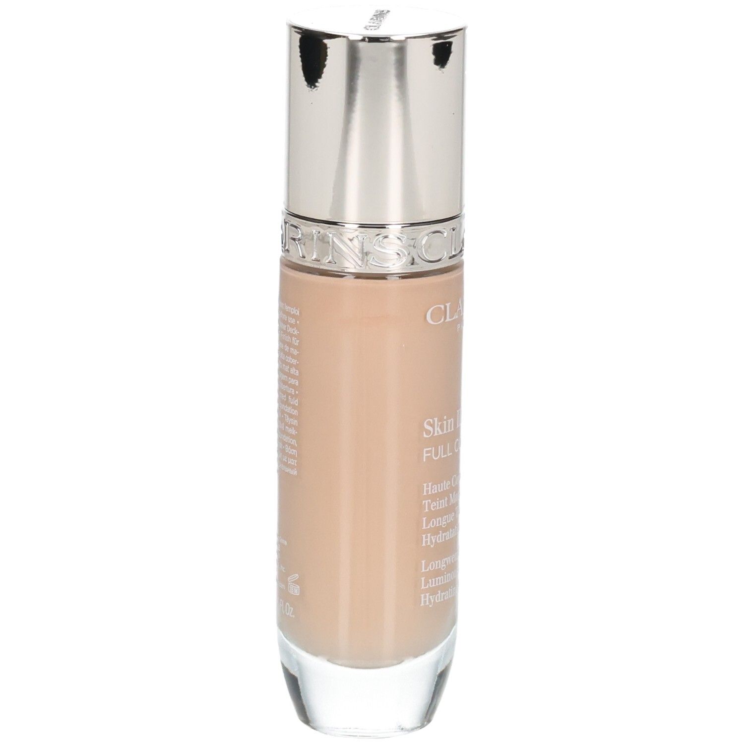 Clarins Skin Illusion Full Coverage Foundation, Seitenansicht, Farbton 107C.
