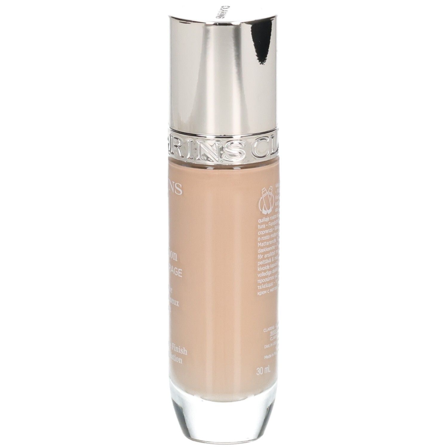 Clarins Skin Illusion Full Coverage Foundation, Flasche mit Pumpverschluss, Farbton 107C.