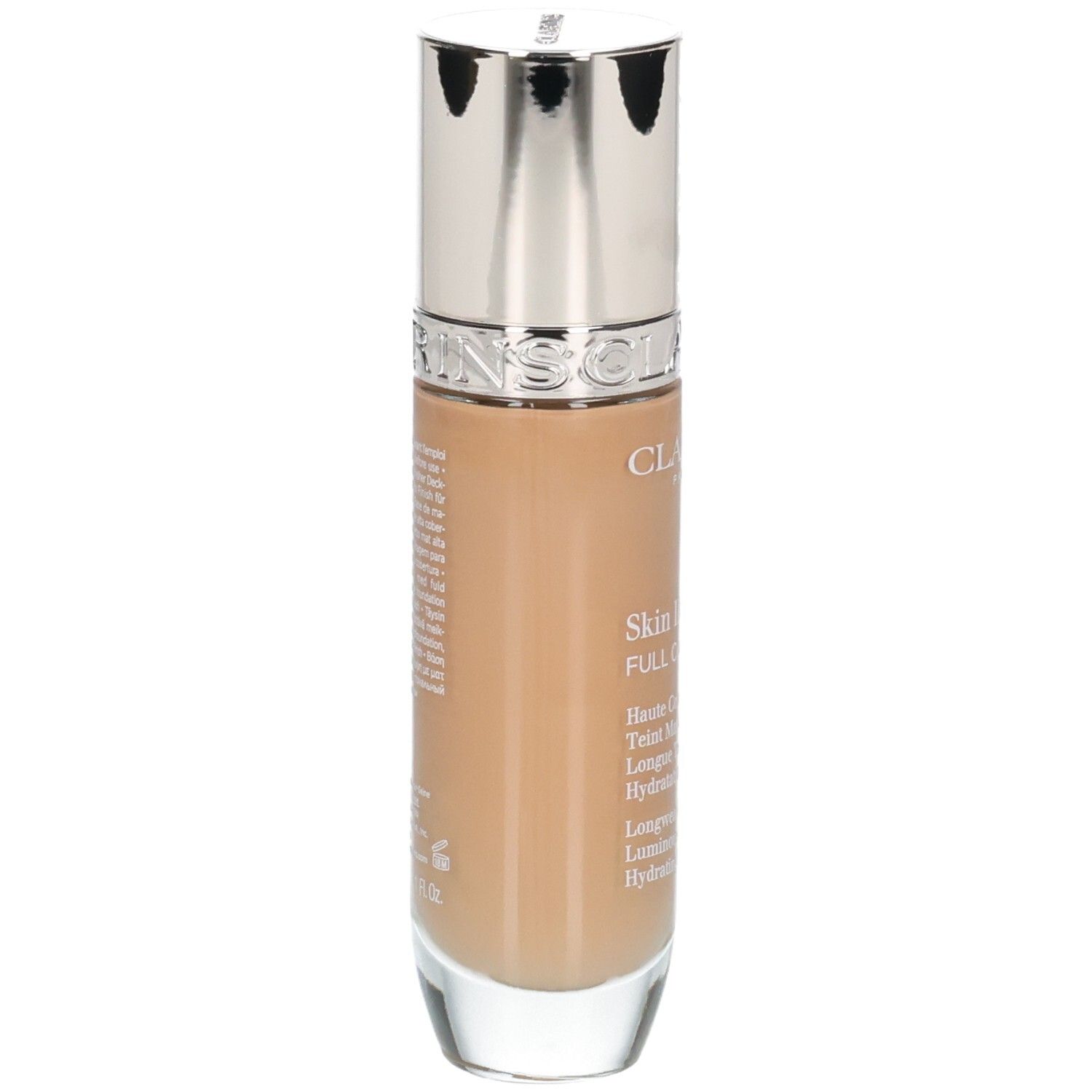 Clarins Skin Illusion Full Coverage Foundation, Rückseite der Flasche, Farbton 114N.